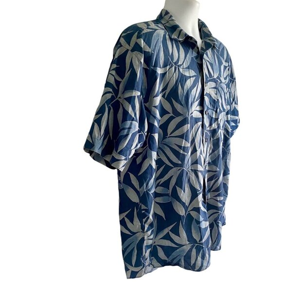 Cotton Reel Short Sleeve Shirt Casual Button Down Tropical Cotton Men's Large - Picture 4 of 8